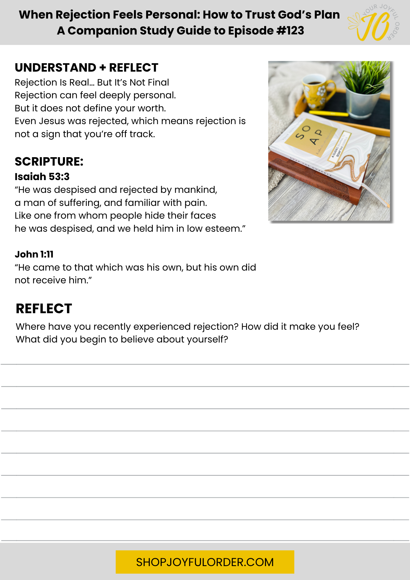 When Rejection Feels Personal: How to Trust God’s Plan A Companion Study Guide to Episode #123
