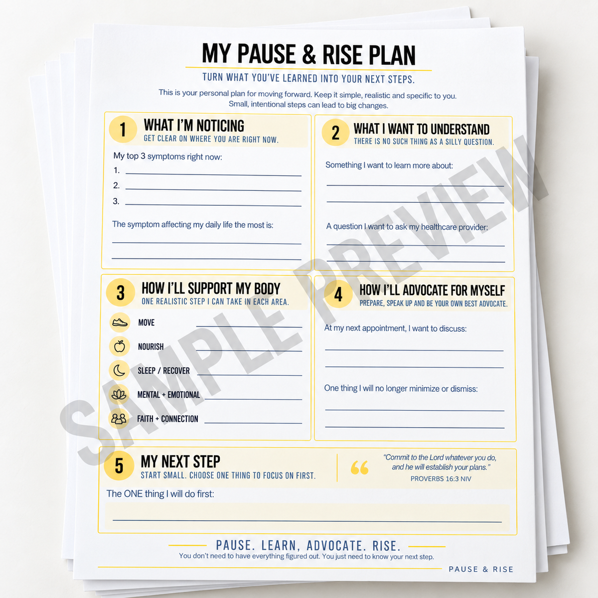 Pause & Rise: A Hormone Health Workbook for Perimenopause & Menopause